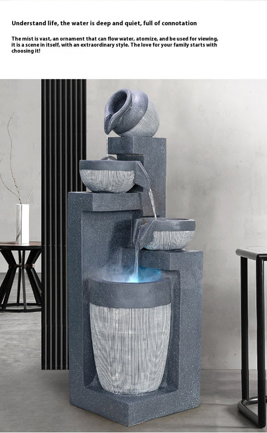 Fuente de Agua Decorativa con Humidificador para Sala de Estar - Image 40