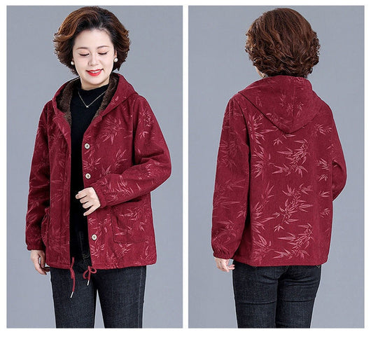 Abrigo Acolchado con Capucha para Mujer Madura - Chaqueta Térmica Forrada en Fleece - Image 17