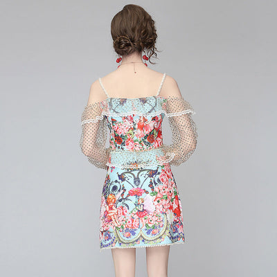 Conjunto Elegante de Dos Piezas: Top Strapless con Tirantes y Falda Corta - Image 5