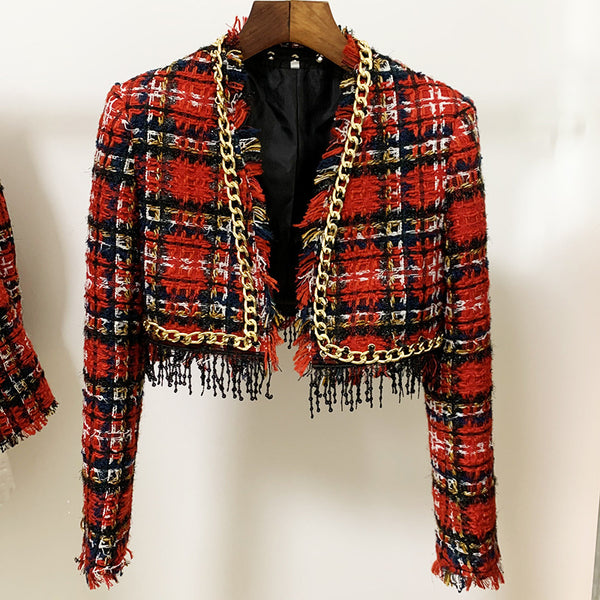 Abrigo de Lana Florentine Rojo con Corbata Integrada - Image 12