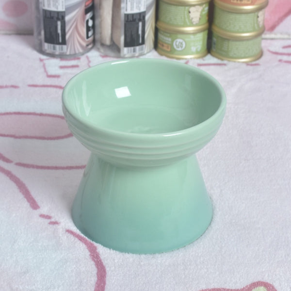 Comedero de Cerámica Protector para Perros y Gatos con Cuello Alto Antivuelco