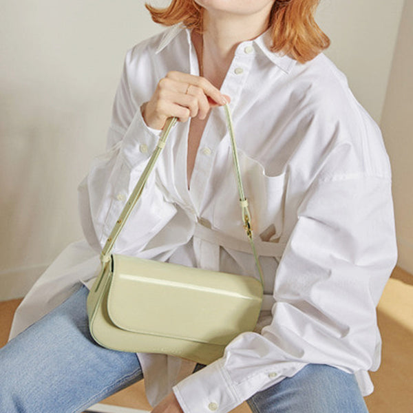 Bolso Retro Axilar Brillante Versátil para Verano