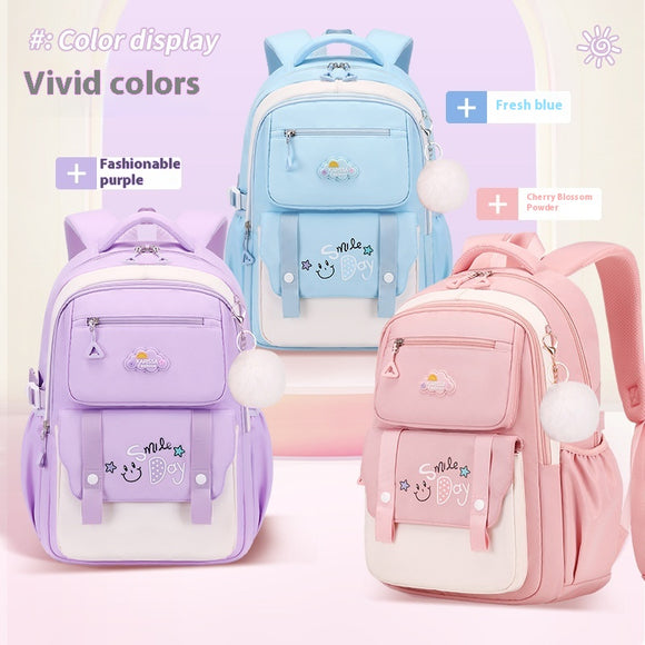 Mochila Escolar Infantil con Estampado de Dibujos Animados en Tela Oxford