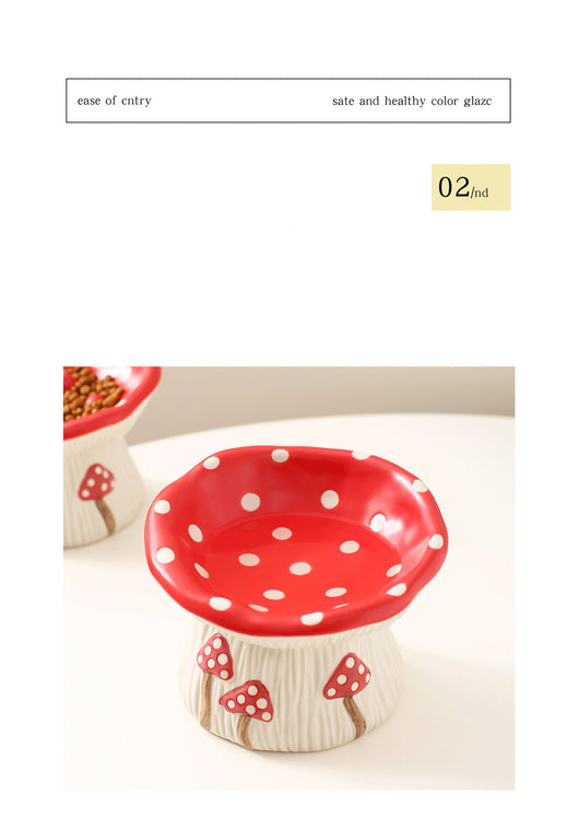 Comedero Elevado para Gatos y Perros con Diseño Decorativo de Seta - Image 17