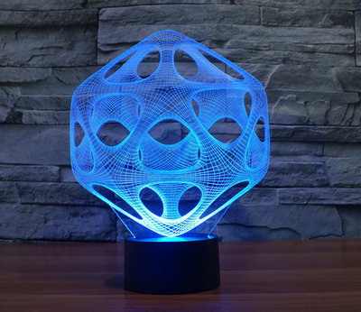 Lámpara LED 3D Táctil 7 Colores - Iluminación Inteligente para Ambiente - Image 3