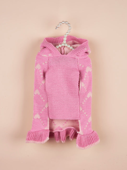 Suéter Hoodie para Perros Pequeños - Abrigo Invierno Tejido con Corazón - Image 25
