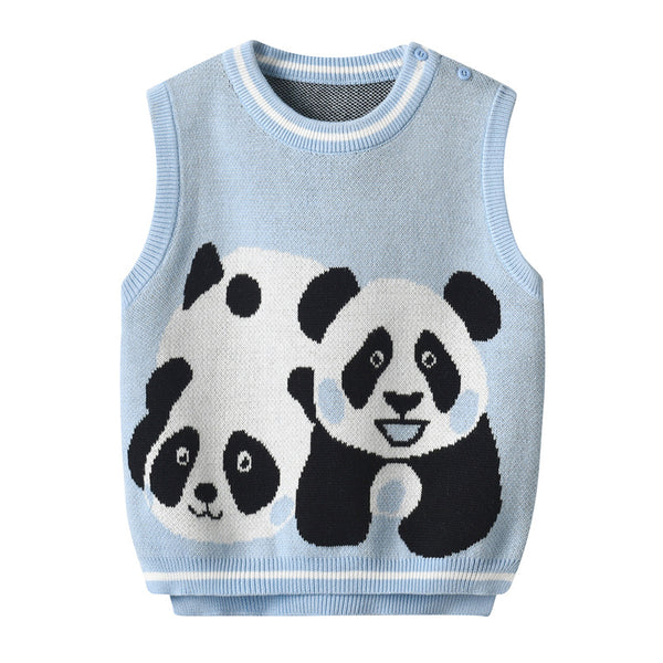 Chaleco Tejido de Algodón Puro para Niños - Colección Otoño e Invierno