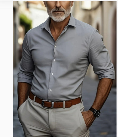 Camisa Slim Fit Ejecutiva Coreana para Hombre - Estilo Profesional Moderno - Image 6