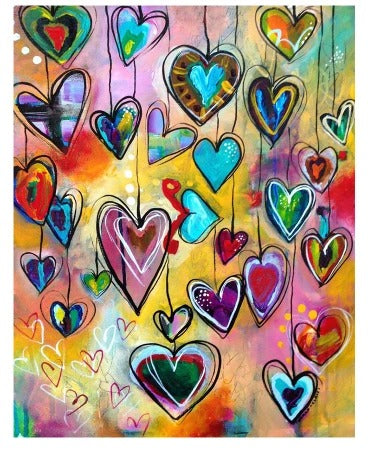 Festival de Corazones - Kit de Bordado de Diamantes