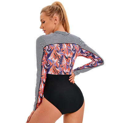 Traje de Baño Largo Conservador con Paneles para Mujer - Image 9