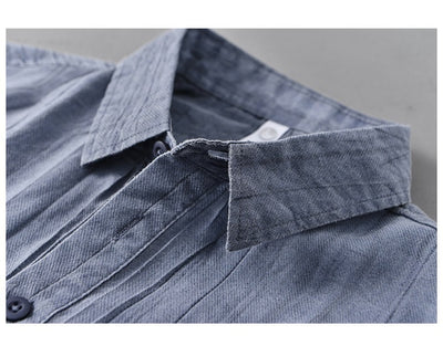 Camisa de Lino Casual con Textura Arrugada - Image 19