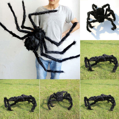 Decoración Halloween Araña de Peluche con Telaraña - Image 3