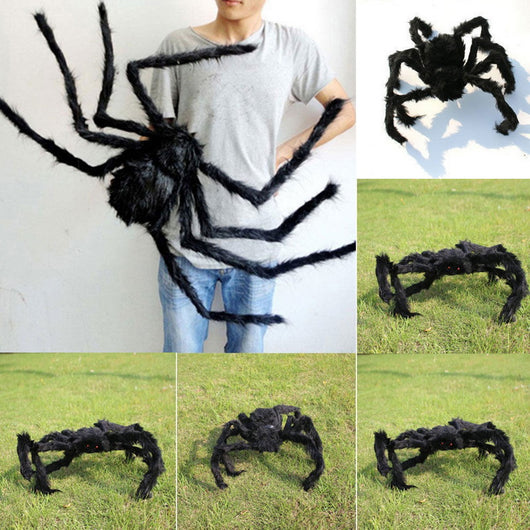 Decoración Halloween Araña de Peluche con Telaraña - Image 3