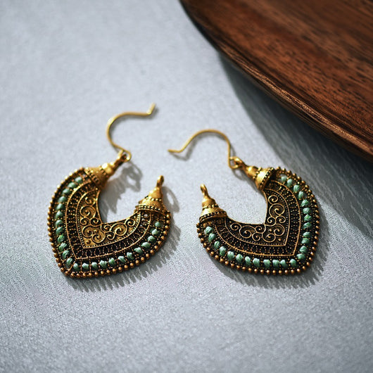 Aretes Tejidos en Forma de Corazón - Image 5