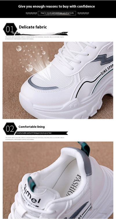 Zapatos Blancos Deportivos con Plantillas Elevadoras Transpirables - Image 13