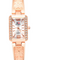 Reloj de Pulsera Cuadrado Dorado Rosa para Mujer - Diseño Elegante y Moderno