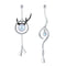 Verde Lamp Antique Earrings Temperament Plateado Needle Pequeño Earrings 11 Estilo