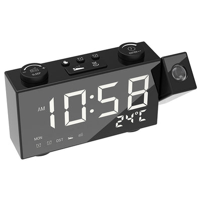 Reloj Despertador con Proyección FM, Pantalla Digital, Carga USB y Termómetro - Image 11