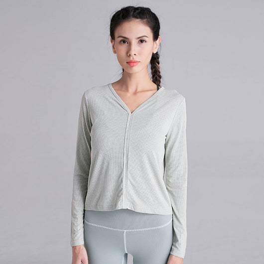Ropa de Yoga Deportiva de Algodón y Lino de Manga Larga - Image 13