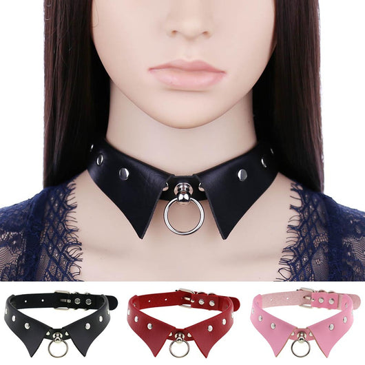 Collar Punk de Cuero Personalizado - Diseño Minimalista y Moderno