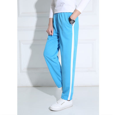 Pantalones de Uniforme Escolar Azul Marino con Rayas Amarillas Ancho - Image 10