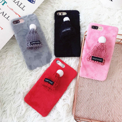 Funda Navideña de Peluche Compatible con iPhone 7/8 Plus