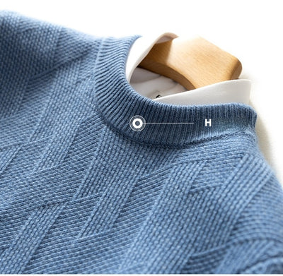 Suéter de Cuello Redondo en Cashmere Premium para Hombre - Image 17