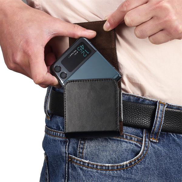Riñonera de Cuero para Samsung Z Flip3 Plegable