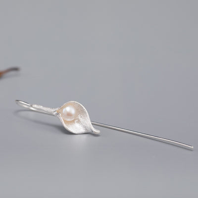Aretes de Plata 925 con Perla Estilo Antiguo para Mujer - Image 3