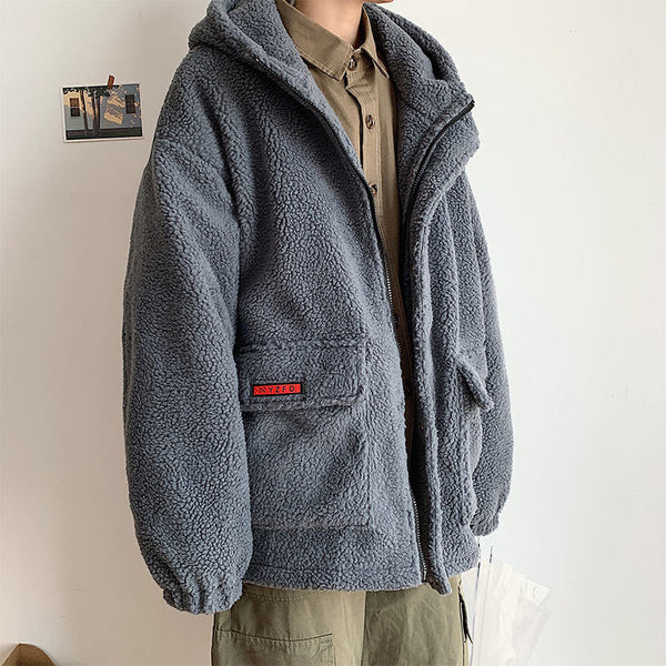Chaqueta Acolchada Hombre: Algodón y Terciopelo de Cordero Cachemir