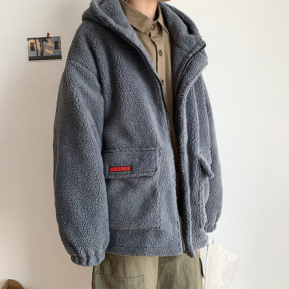 Chaqueta Acolchada Hombre: Algodón y Terciopelo de Cordero Cachemir
