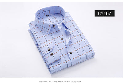 Camisa Estampada de Manga Larga Estilo Coreano para Hombre - Image 26