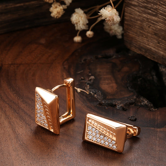 Aretes de Circonita Engarzada - Estilo Europeo y Estadounidense para Mujer - Image 8