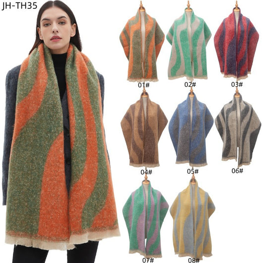 Bufanda Tejida Jacquard Otoño Invierno Estilo Europeo y Americano
