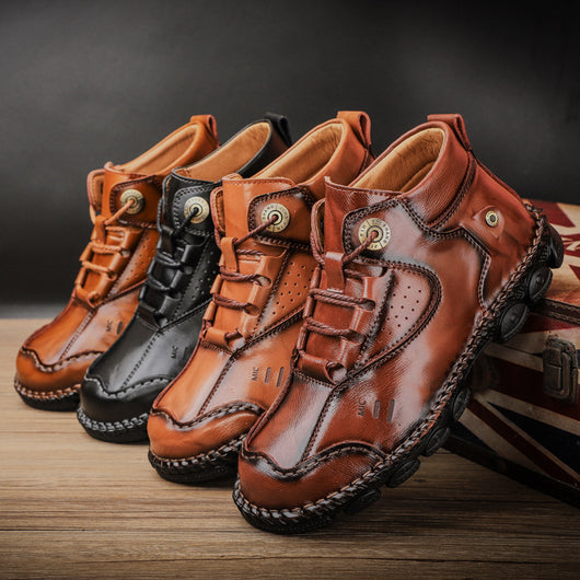 Botas Altas de Cuero Estilo Británico con Suela Antideslizante - Image 17