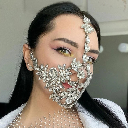 Antifaz de Mascarada Exagerado con Cristales y Estrás para Fiestas de Halloween - Image 7