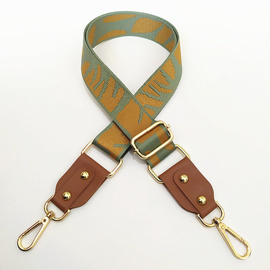 Correa Ajustable para Bolso Mensajero con Tejido Jacquard y Detalles en Cuero - Image 39