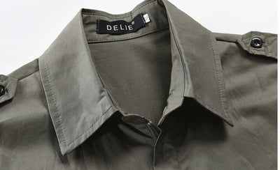 Camisa Suelta con Cierre Europeo Americana para Hombre - Image 16