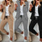 Pantalón Recto a Cuadros para Mujer - Traje Casual Moderno