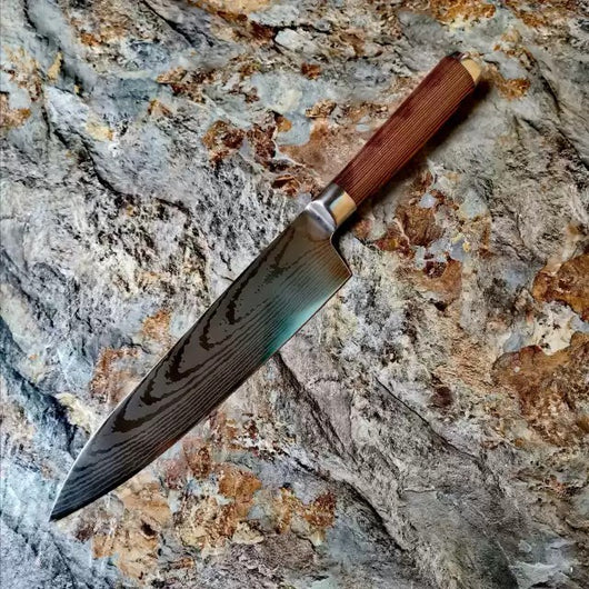 Cuchillo de Chef con Patrón de Damasco | Cuchillo de Cocina Japonés - Image 6