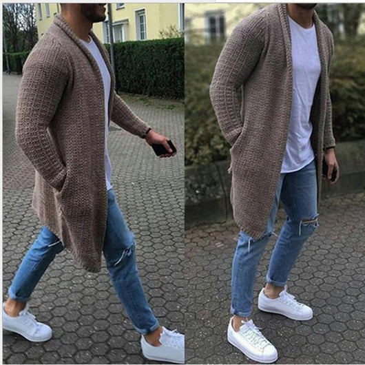 Cardigan Talla Plus Color Sólido - Suéter Versátil y Cómodo - Image 5