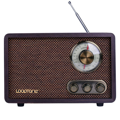 Radio Bluetooth Retro de Madera con Diseño Vintage