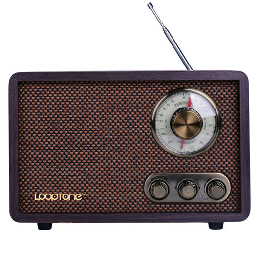 Radio Bluetooth Retro de Madera con Diseño Vintage