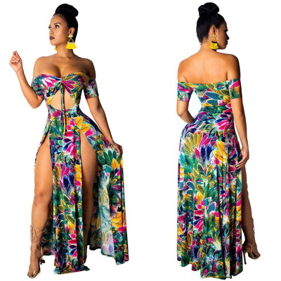 Vestido Tubo Estampado con Abertura Lateral - Image 6