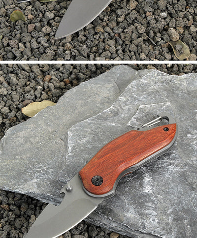 Cuchillo Plegable de Acero Inoxidable Portátil con Llavero - Image 8