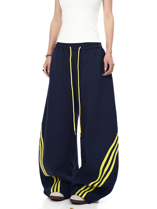 Pantalones de Chándal Cortos Retro a Rayas con Bloques de Color para Mujer - Image 25