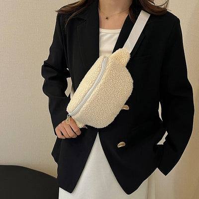 Bolso de Lana de Cordero Crossbody Casual - Image 11