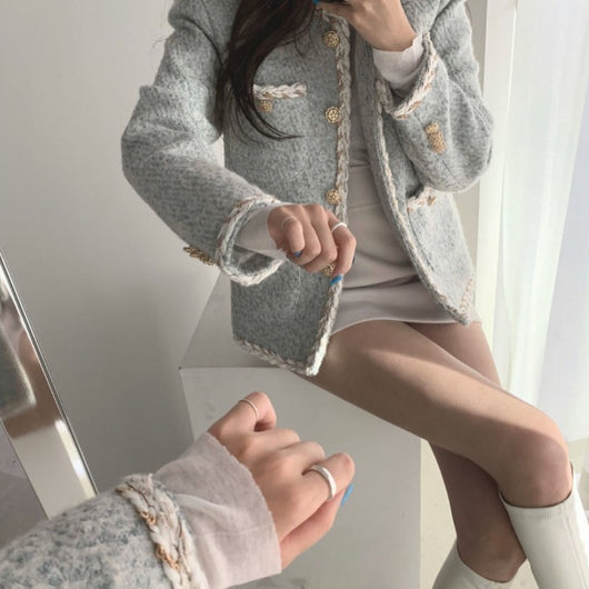 Chaqueta Acolchada de Tweed con Múltiples Bolsillos - Image 23