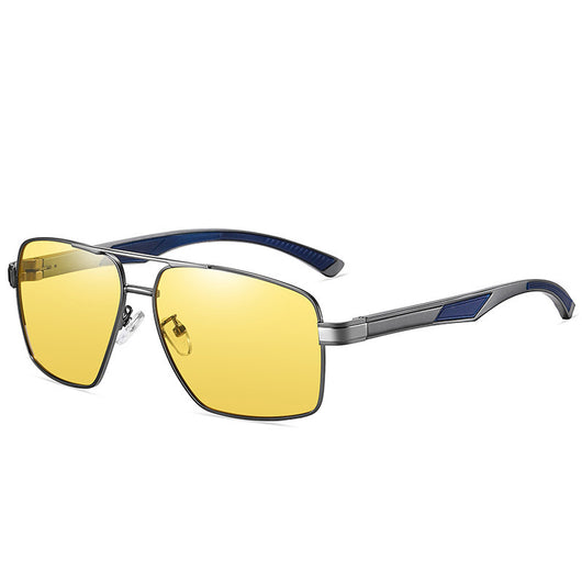 Gafas de Visión Nocturna para Conducir - Marco Metal Grande Doble Rayo - Image 2