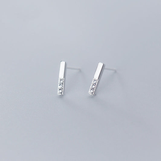 Aretes de Diamante S925 Plata Esterlina